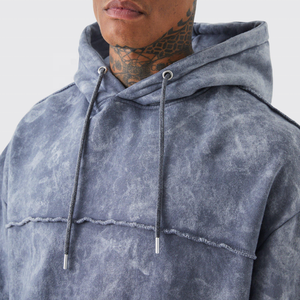 Ensemble de survêtement décontracté pour homme : sweat à capuche délavé et pantalon de jogging – Vente en gros - Product Image 5