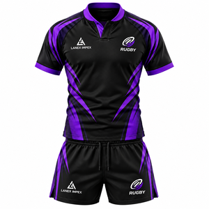 OEM <b>Rugby</b> Team Uniform Sets Custom Printed <b>Rugby</b> Jerseys <b>Shorts</b> Lightweight Quick Dry Training and Match Sportswear Wholesale - Product Image 1