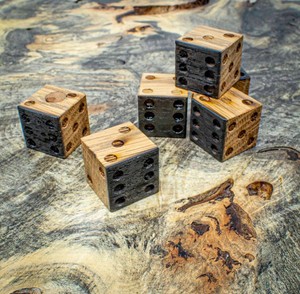 Ensemble de dés polyédriques en bois, dés de jeu en bois naturel, roulement fluide, chiffres clairs, dés de jeu de rôle de table - Product Image 6
