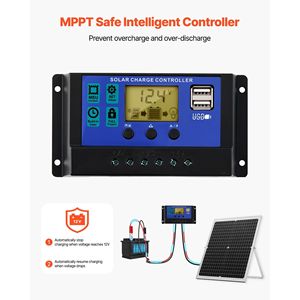 เครื่องชาร์จแบตเตอรี่แผงโซลาร์30W 12V อัจฉริยะตัวควบคุม MPPT แบบปรับได้บำรุงรักษาแบตเตอรี่พลังงานแสงอาทิตย์ - Product Image 3