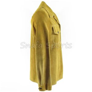 Camisa de Cuero de Gamuza para Hombre de la Mejor Calidad para Otoño e Invierno, Camisa de Cuero Genuino de Secado Rápido a Precio de Mayoreo - Product Image 5