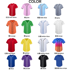 Maillot de baseball personnalisé à manches courtes, col en V, séchage rapide, uniforme d'équipe, logo personnalisé, nom, numéro, vente en gros, fabricant OEM ODM - Product Image 2