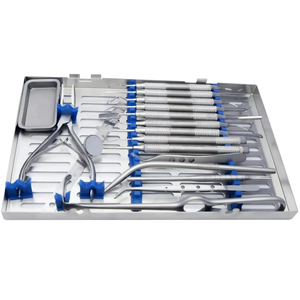 Juego de Instrumentos Quirúrgicos Dentales de 33 Piezas, Kit de Implantes, Herramientas de Cirugía Oral, Certificación CE Clase I, Manual, Plateado - Product Image 4