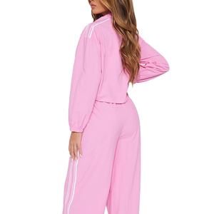 Conjunto de 2 piezas personalizado: Chaqueta cortavientos con cremallera y pantalones deportivos para unisex, conjunto de ropa deportiva para mujer. - Product Image 2