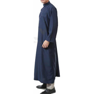 ชุดมุสลิมชายแขนยาวคอตั้ง ระบายอากาศได้ดี สวมใส่สบาย เสื้อคลุมอิสลามแบบคาฟตัน โธบ - Product Image 4