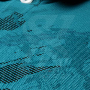 Polo premium para hombre, liso, negro, de manga corta, tela de algodón transpirable, corte ajustado, informal, moderno, para verano. - Product Image 5