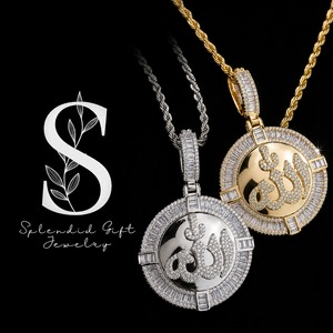 3D Design Hip Hop Rapper CZ Jesus Pendant Jewelry New Arrival Mixed Inlay <b>Flower</b> <b>Crown</b> Big Jesus Iced Out Pendant Necklace - Product Image 1