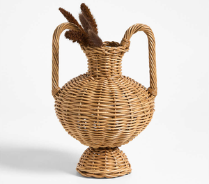 Jarrón Tejido de Ratán Natural con Asas, Hecho a Mano, Ecológico, Decoración del Hogar, Estilo Bohemio, para Pedidos al por Mayor - Product Image 4