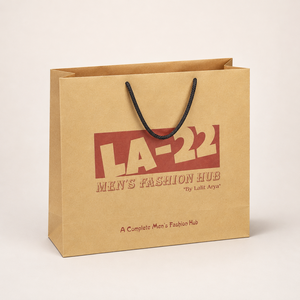 Sacs shopping en papier personnalisés de haute qualité avec poignées en cordon noir pour la vente au détail de vêtements et l'emballage promotionnel - Product Image 3