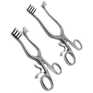 Dispositivos médicos: Retractores autoestables de acero inoxidable, afilados y de punta roma, de 5 cm, con 2x3 puntas, tipo Travers - Product Image 4