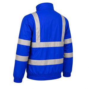 Wholesale Men Workwear <b>Jacket</b> <b>High</b> <b>Visibility</b> Reflective Tape Zipper Pockets <b>Softshell</b> Outerwear Coat Custom Industry <b>Jacket</b> - Product Image 6