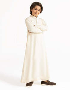 Eid Outfit Long Sleeve Children Prayer Wear Clothing Islamic Traditional Eid Ramadan Outfit Children Thobe Custom Colors & Size - Product Image 6