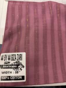 Tela de Lino y Algodón Giza Zari 58 de Alta Calidad, Tejido 44x44, Grado de Exportación, Venta al Por Mayor a Precio Accesible - Product Image 2