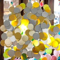 Papier de soie irisé personnalisé, confettis brillants DIA. 2,5 cm 250g/paquet Fêtes de remise de diplômes, Noël, Nouvel An, Pâques