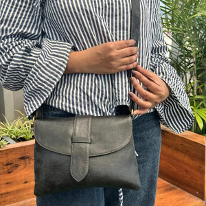 OEM High Quality Genuine Leather Crossbody Bag for Women Custom Cowhide Leather Shoulder Bag Female Fashion Black Ladies Handbag - Product Image 2