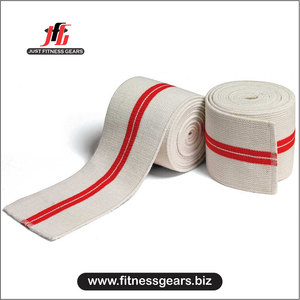 JUST FITNESS GEARS Manchon de Compression pour Genou en Nylon et Coton Respirant avec Logo Personnalisé et Fermeture Auto-agrippante pour Haltérophilie Unisexe - Product Image 4
