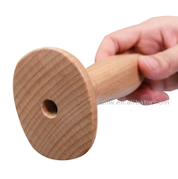 Outils de cuisine, aiguiseur de couteau de chef en céramique noire anti-casse et absorbant les chocs, manche en bois de hêtre écologique, acier inoxydable