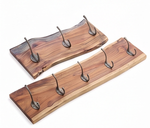 Artisanal Wall <b>Hooks</b> Antique Design With Heavy-Duty Wooden Base Perfect For Bathroom And Kitchen Cloth Storage Organization - Product Image 4