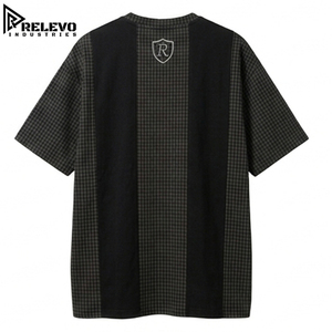 เสื้อยืดผู้ชายคุณภาพสูง พรีเมียม สีดำชาร์โคล ทรงหลวม ผ้าสองชั้น น้ำหนัก 220 กรัม ลุคสบายๆ ลายตัวอักษรเรียบง่าย - Product Image 3