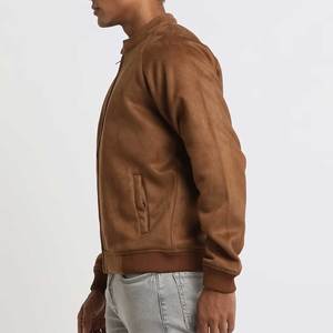 Customized Packing Custom Printed Logo Men's <b>Suede</b> Leather <b>Jacket</b> Stylish Wear Handsome Look Men's <b>Suede</b> <b>Jacket</b> - Product Image 2