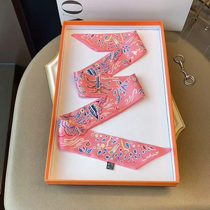 Ruban en twill polyvalent et multifonctionnel pour femme, idéal comme anse de sac, bandeau ou petit foulard en soie, très populaire, 5*90cm - Product Image 1