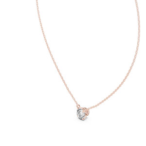 Colgante de Diamante Redondo Cultivado en Laboratorio en Oro Blanco de 14K para Mujer |   Ropa de Fiesta |   Diamante Cultivado Nuevo - Product Image 6