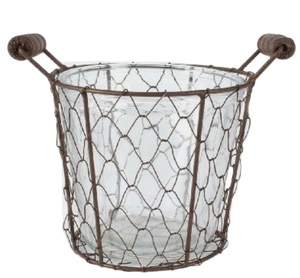 Wholesale Metal Storage <b>Basket</b> with <b>wire</b> for Home Hotel dirty clothes <b>basket</b> decorative modern galvanized iron container bucket - Product Image 1