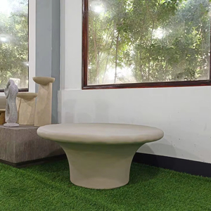 โต๊ะกาแฟคอนกรีตสีขาว ดีไซน์ทันสมัย สำหรับใช้งานกลางแจ้ง หรูหรา กันน้ำ ทนทาน รับประกันคุณภาพ - Product Image 3