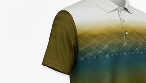 Custom Mens Polo Shirt Sublimation Gradient Color Fashion Short Sleeve Golf Polo Luxury Casual Breathable Men Clothing Tops - Product Image 3