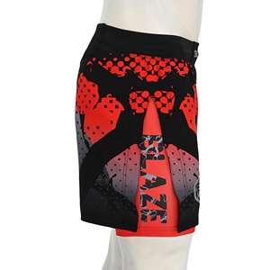 Custom Printing Sublimation High Street BJJ MMA Fight <b>Shorts</b> Built-in <b>Compression</b> Lining Quick Dry Eco-Friendly No-Gi - Product Image 5