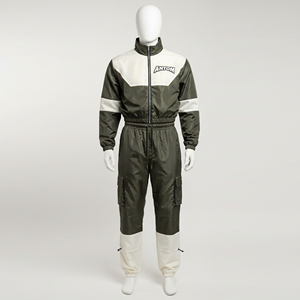 Vêtements de sport respirants personnalisés avec logo OEM, tenue de jogging, veste coupe-vent surdimensionnée, ensembles de survêtements en coton - Product Image 2