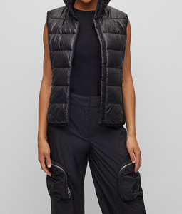 Gilet matelassé sans manches pour femme, col montant, fermeture éclair intégrale, OEM, pas cher, pour l'hiver - Product Image 4