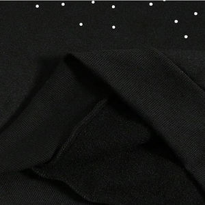 Sweat à capuche noir avec strass et motif crâne pour homme, en mélange coton et polyester, imprimé flamme gothique, fermeture éclair intégrale, style punk streetwear - Product Image 5