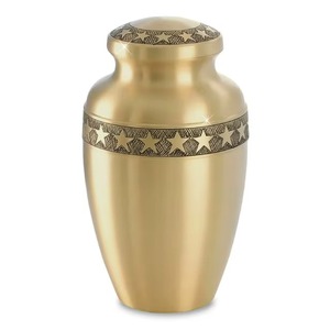 High Trending Brass Adult Cremation Urns <b>Top</b> Classic Metal Funeral Urns For Human Ashes Customized Size Shape Colour - Product Image 1