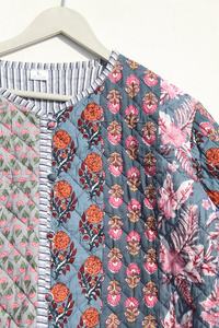 Veste patchwork femme | Vêtements d'extérieur imprimés colorés vintage | Manteau décontracté Boho coupe ample pour femme - Product Image 6