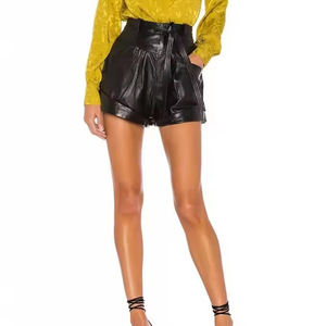 Shorts décontractés pour femmes, tendance, respirants, imperméables, en cuir, taille haute élastique, personnalisés, légers - Product Image 6