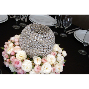 <b>Glittering</b> Crystal <b>Ball</b> Metal Tea Light Candle Holder for Wedding Event Home Decoration Luxury Tealight Holder - Product Image 6