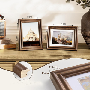 Cadre photo en bois de luxe, style rustique minimaliste classique, artisanal, matériau écologique, finition lisse, cadeau décoratif haut de gamme - Product Image 3