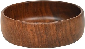 Ensemble de bols en bois d'acacia faits à la main, bols de service en bois naturel pour salade, fruits, soupe, cuisine, salle à manger, usage domestique - Product Image 2