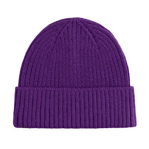 Gorros de Punto Jacquard Acrílicos Lisos de Alta Calidad Unisex al por Mayor, Gorros de Invierno Cálidos Ajustables Personalizados - Product Image 5