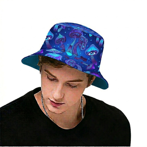 Best Sale 60s Hippie Reversible 3D Embroidery Mushroom Casual Outdoor Daily Bucket Hat - Product Image 6