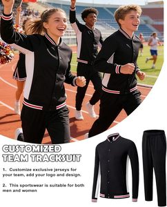 Traje Deportivo Personalizado para Hombre y Mujer, Conjuntos Deportivos Casuales Personalizados, Uniforme de Equipo Juvenil, Chaqueta y Pantalón Deportivos - Product Image 2