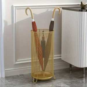 Slim Rectangular <b>Black</b> Metal Umbrella Stand Multi-Slot Wire <b>Frame</b> Entryway Walking Stick Holder Space Saving Cane Storage Rack - Product Image 2