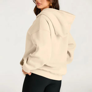 Sudadera con capucha extragrande para mujer, estilo nuevo 2026, con cremallera y manga larga, con impresión de logotipo personalizado, para chicas - Product Image 2
