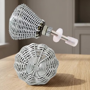 <b>Silver</b> Wire Woven Birdcage Cabinet <b>Knob</b> Handle Modern Design Metal Kitchen Wardrobe <b>Drawer</b> Pull Easy Installation - Product Image 1