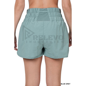 Shorts décontractés pour hommes Relevo de haute qualité, taille mi-haute, avec cordon de serrage, élastiques, sans poches, séchage rapide, respirants, en coton - Product Image 3