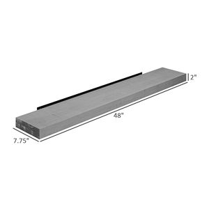Caminetto da Parete Grigio Rustico con Design Elegante a Mensola Sospesa - Product Image 3