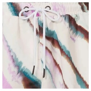 Shorts pour hommes à imprimé tie-dye, taille mi-haute, taille élastique, style décontracté, motif rayé, maillot de bain - Product Image 6