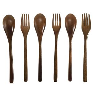 Ensemble cuillère et fourchette en bois de haute qualité en vrac personnalisé logo gravé ustensiles de cuisine couverts en bois accessoires de maison et de cuisine - Product Image 1