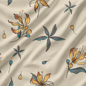 Wholesale Water Resistant Organic Digital Printed Cotton Flex Slub Fabric Summer Dresses Eco-Friendly Roll Women Clothing - Product Image 3